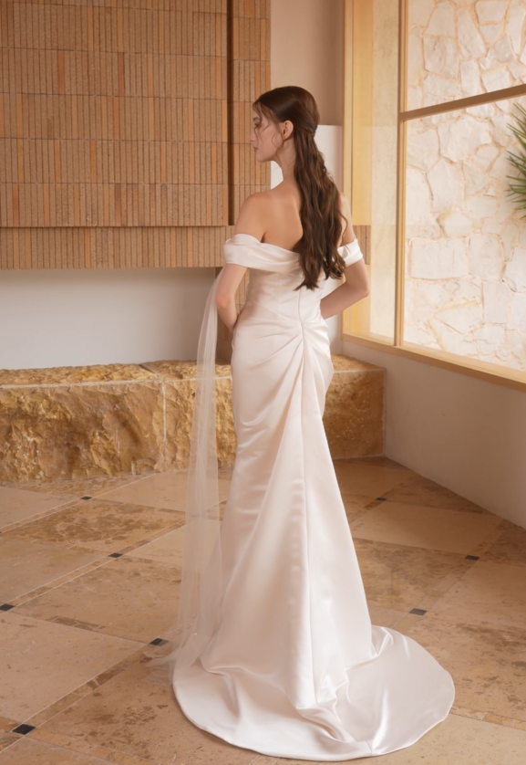 Back View of Minimalist Wedding Dresses