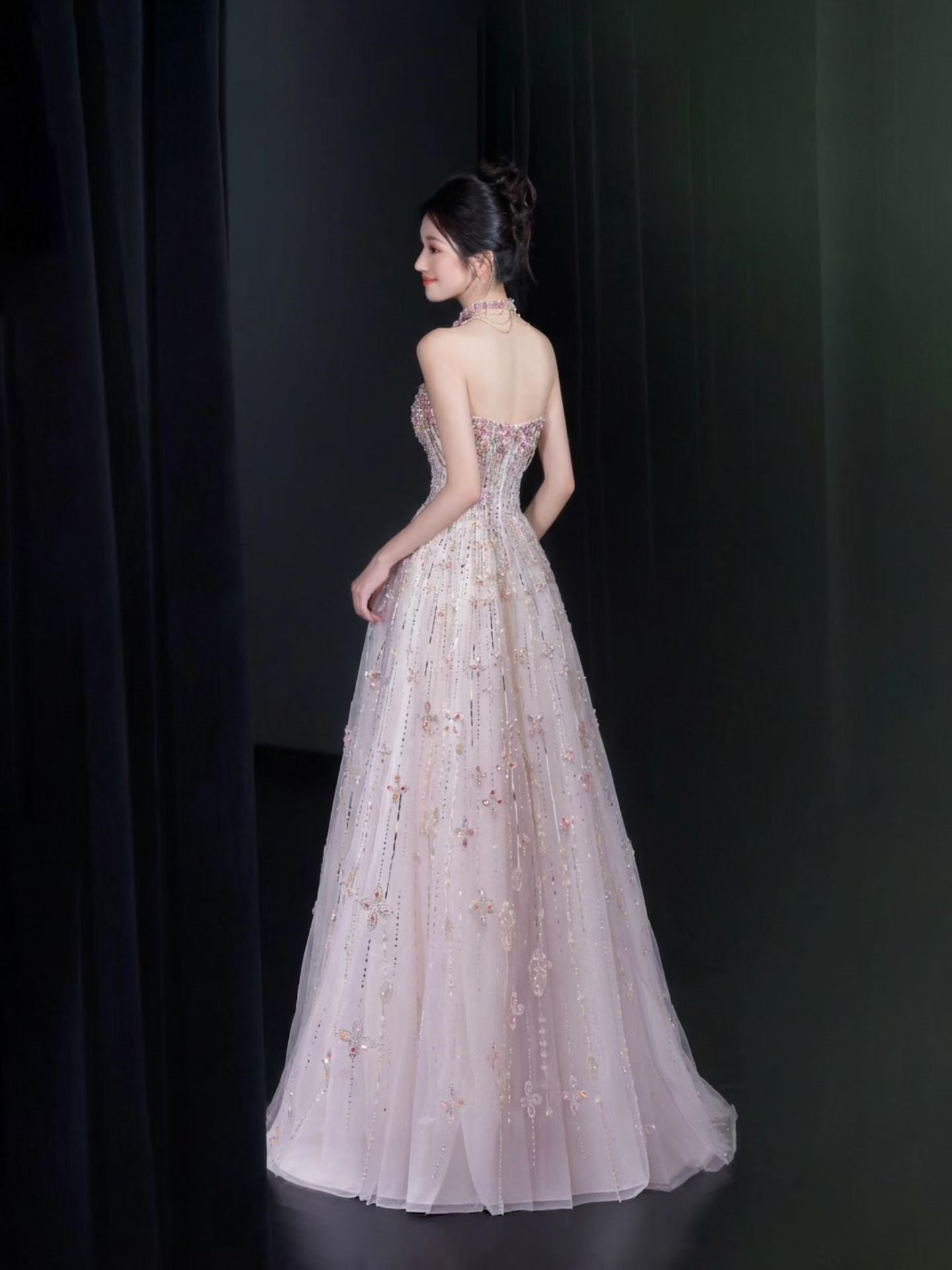 Back of A-line Wedding Dress