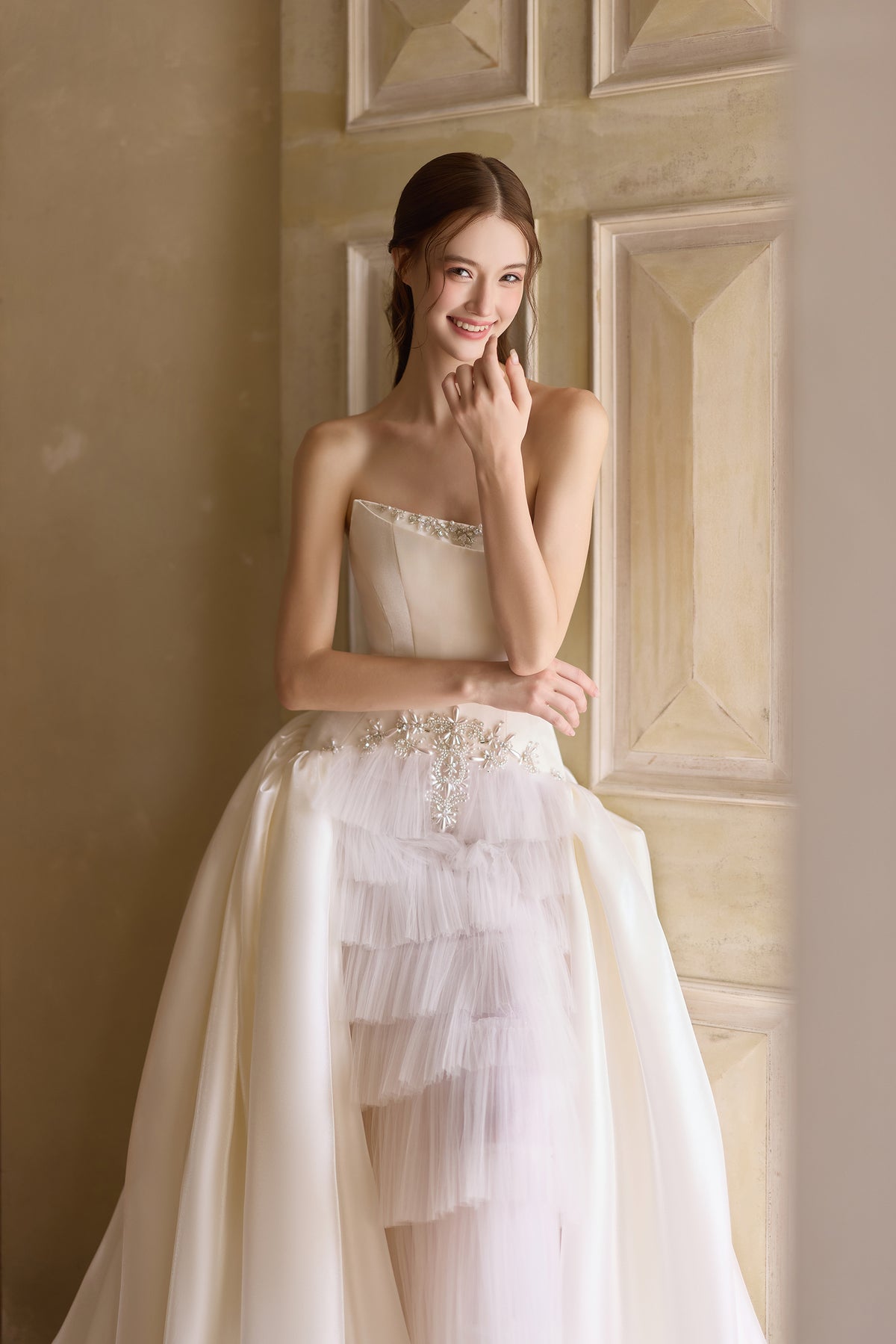 Basque Waist Wedding Dress