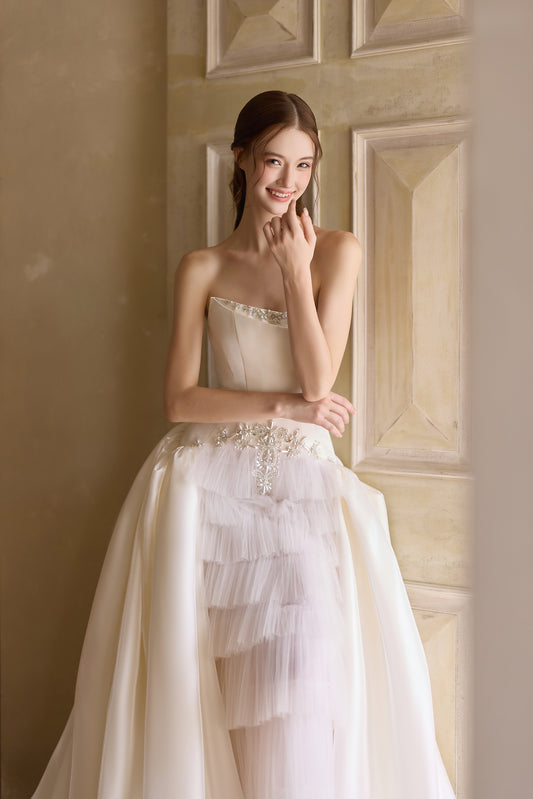 Basque Waist Wedding Dress