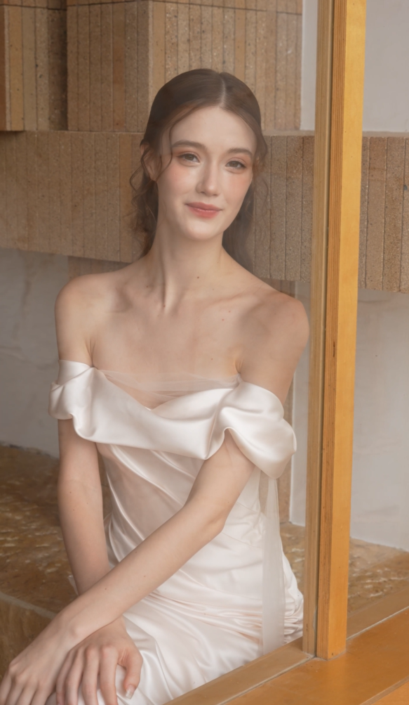 Draped Wedding Dress