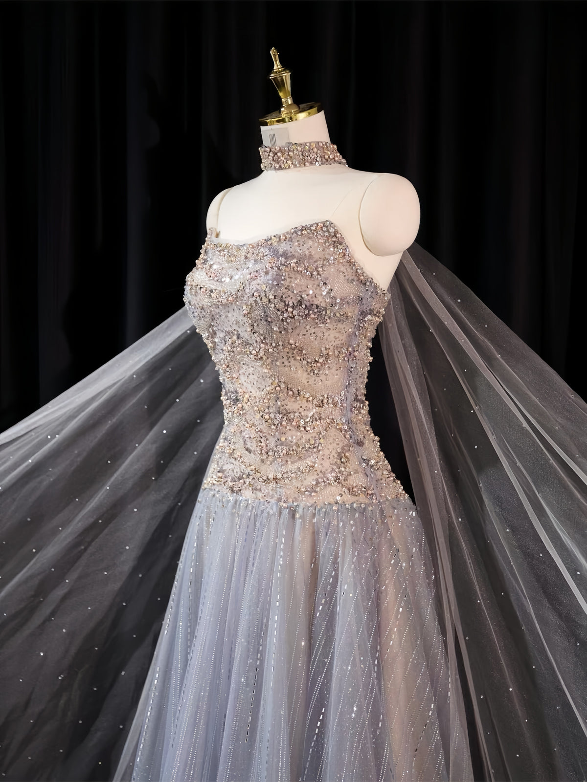 Silver Evening Gown