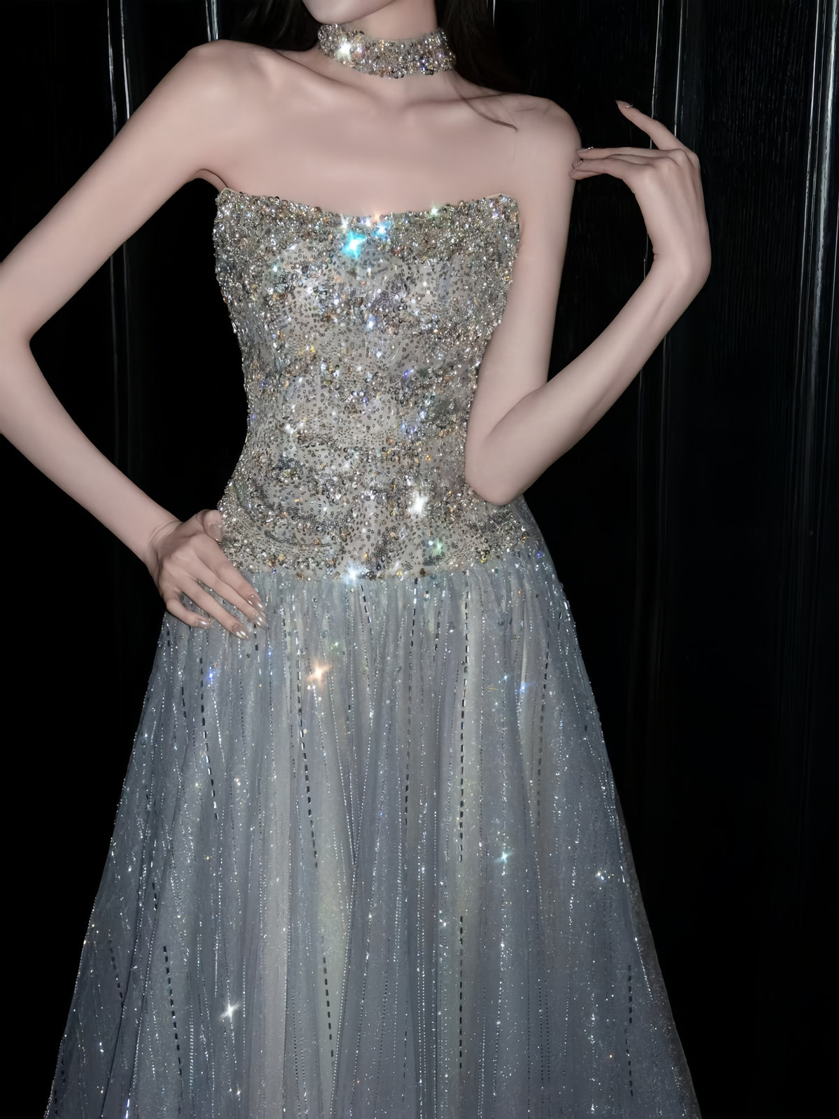 Silver Prom Dress